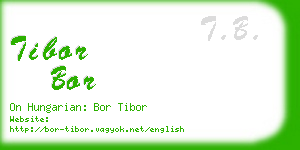 tibor bor business card